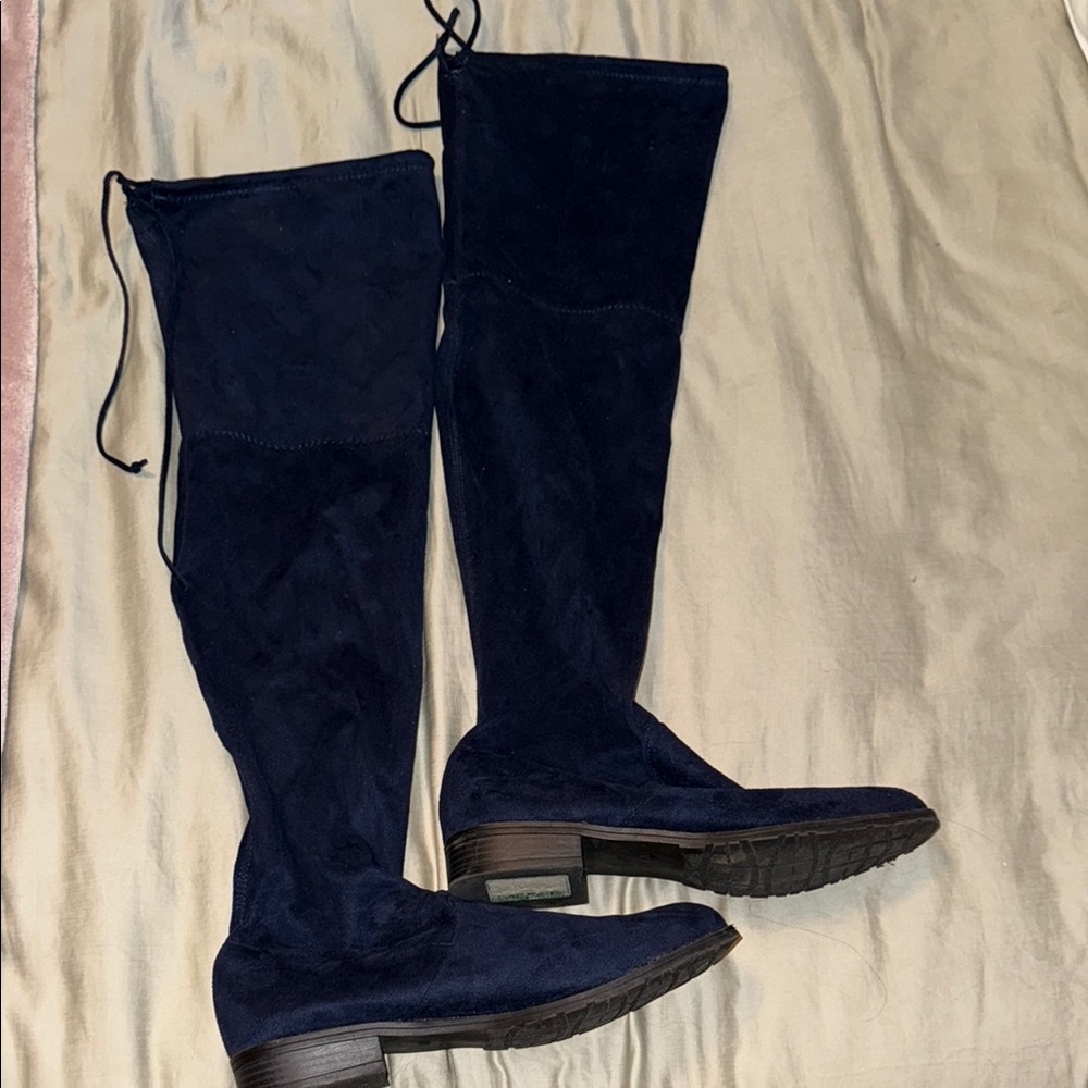 Women's Over-the-Knee Boots in Navy